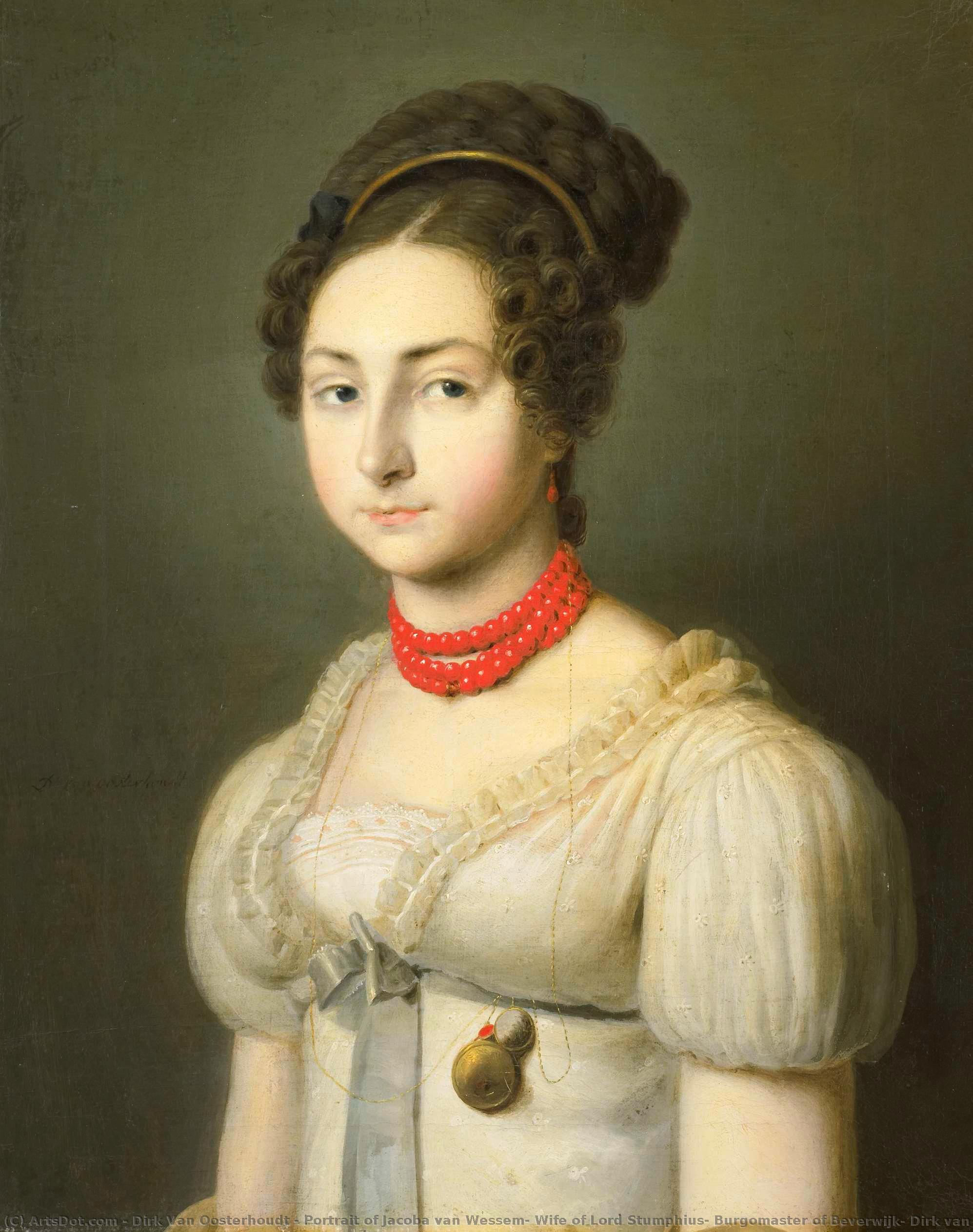 Portrait Of Jacoba Van Wessem, Wife Of Lord Stumphius, Burgomaster Of Beverwijk, Dirk Van Oosterhoudt, C. 1820 - C. 1830 — Dirk Van Oosterhoudt