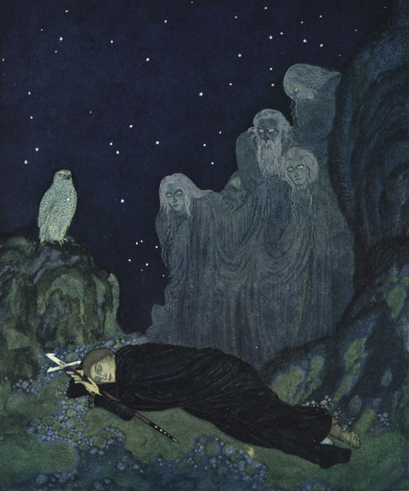A Circle Of Mist Seemed To Be Settling Around Them — Edmund Dulac