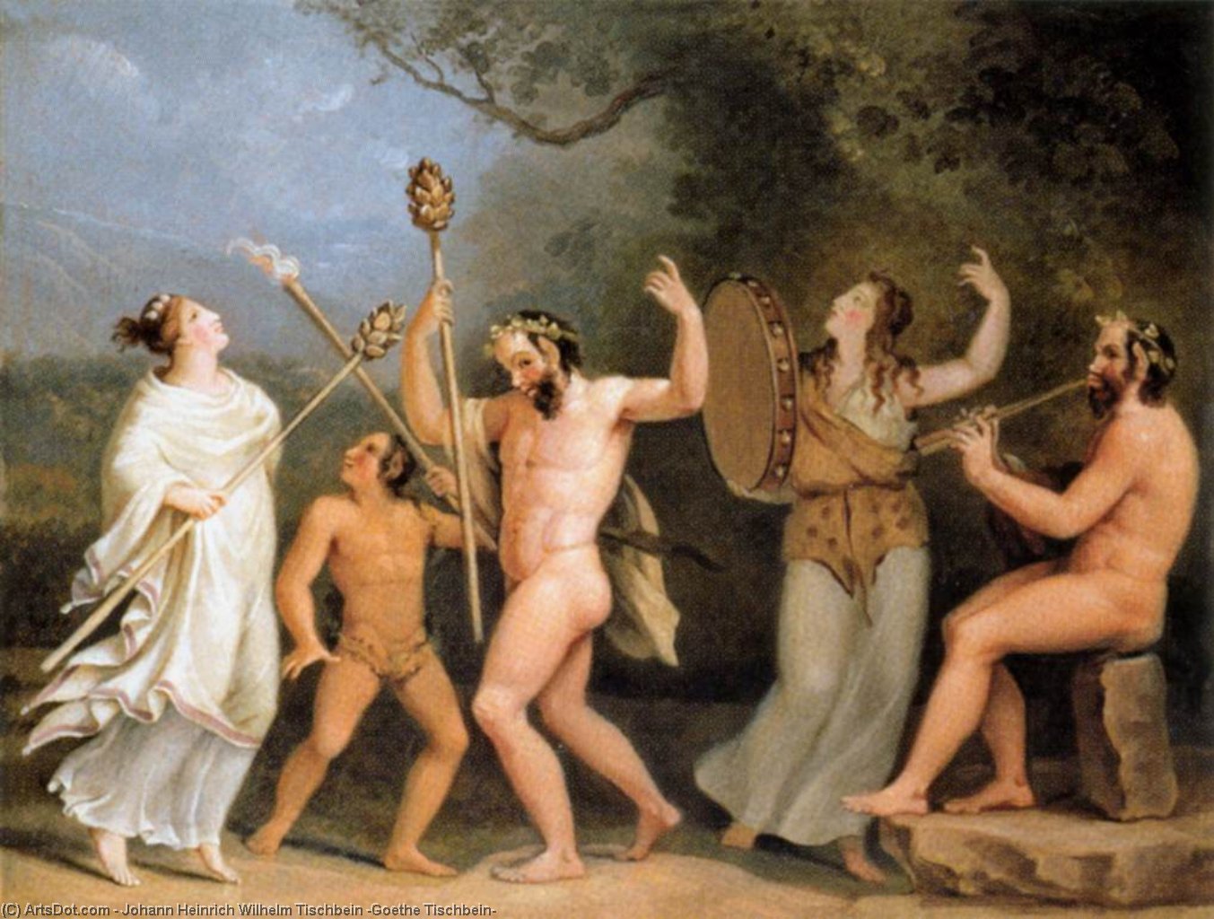 Dance Of The Fauns And The Meneads — Johann Heinrich Wilhelm Tischbein (goethe Tischbein)