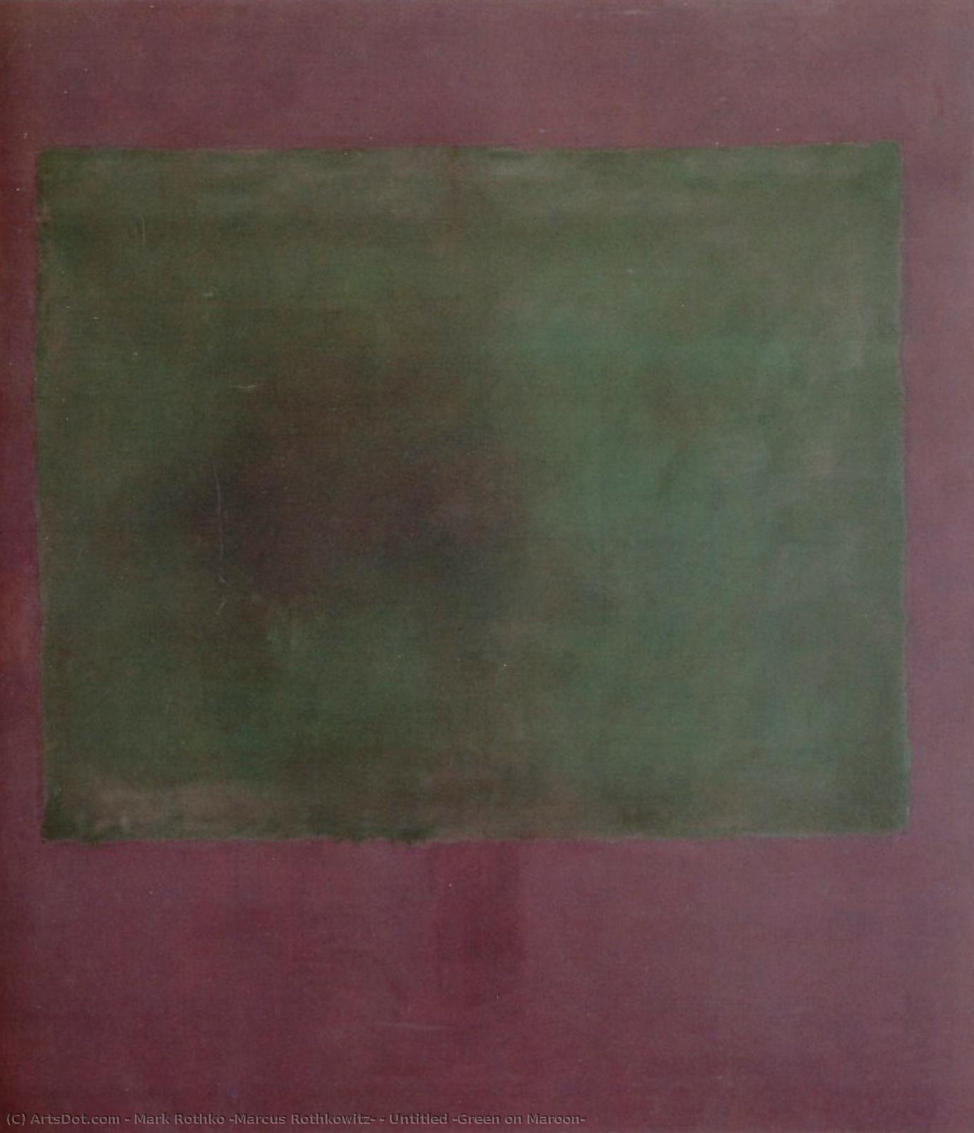 Untitled (green On Maroon) — Mark Rothko