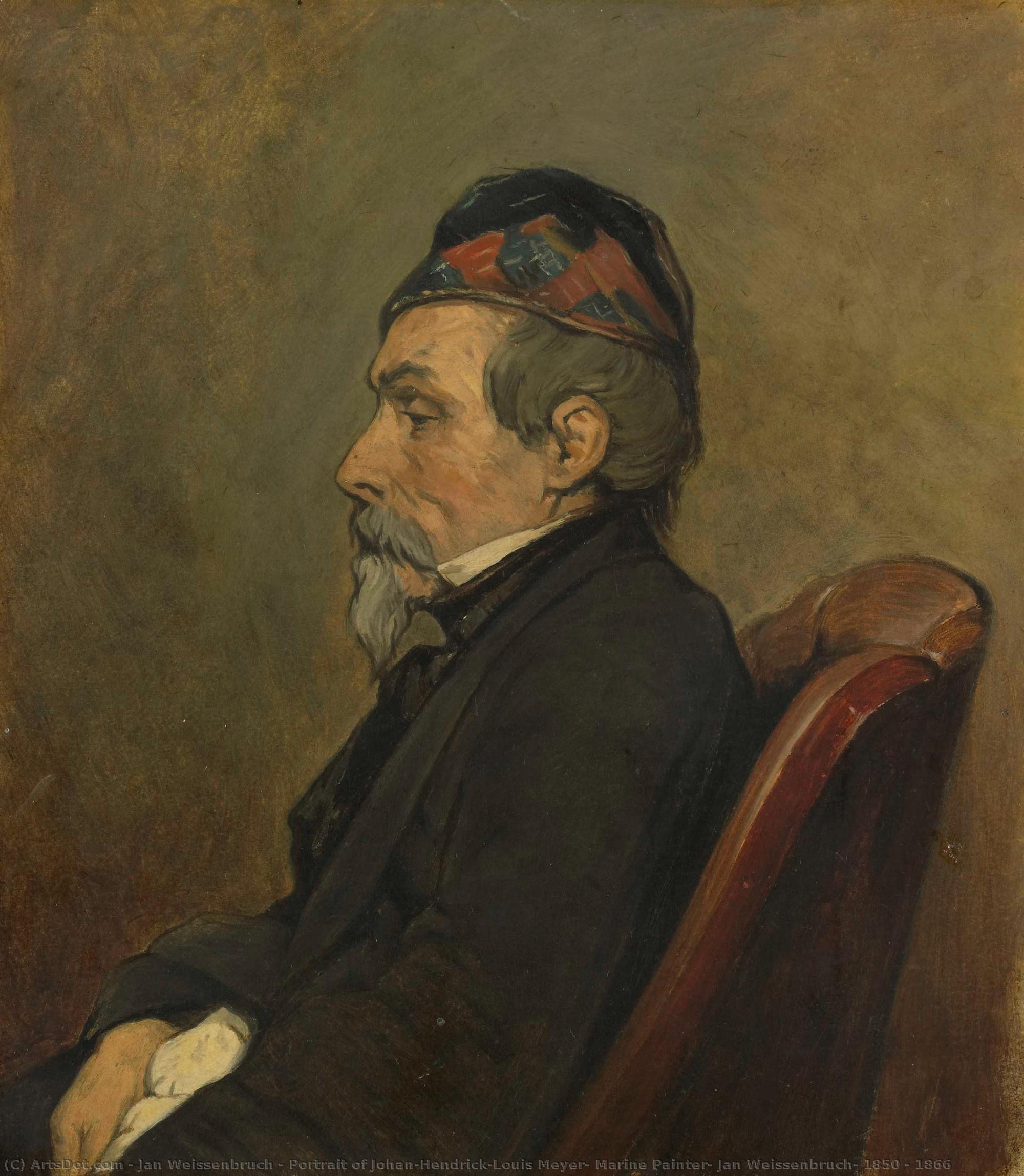 Portrait Of Johan-hendrick-louis Meyer, Marine Painter, Jan Weissenbruch, 1850 - 1866 — Jan Vajsenbruh