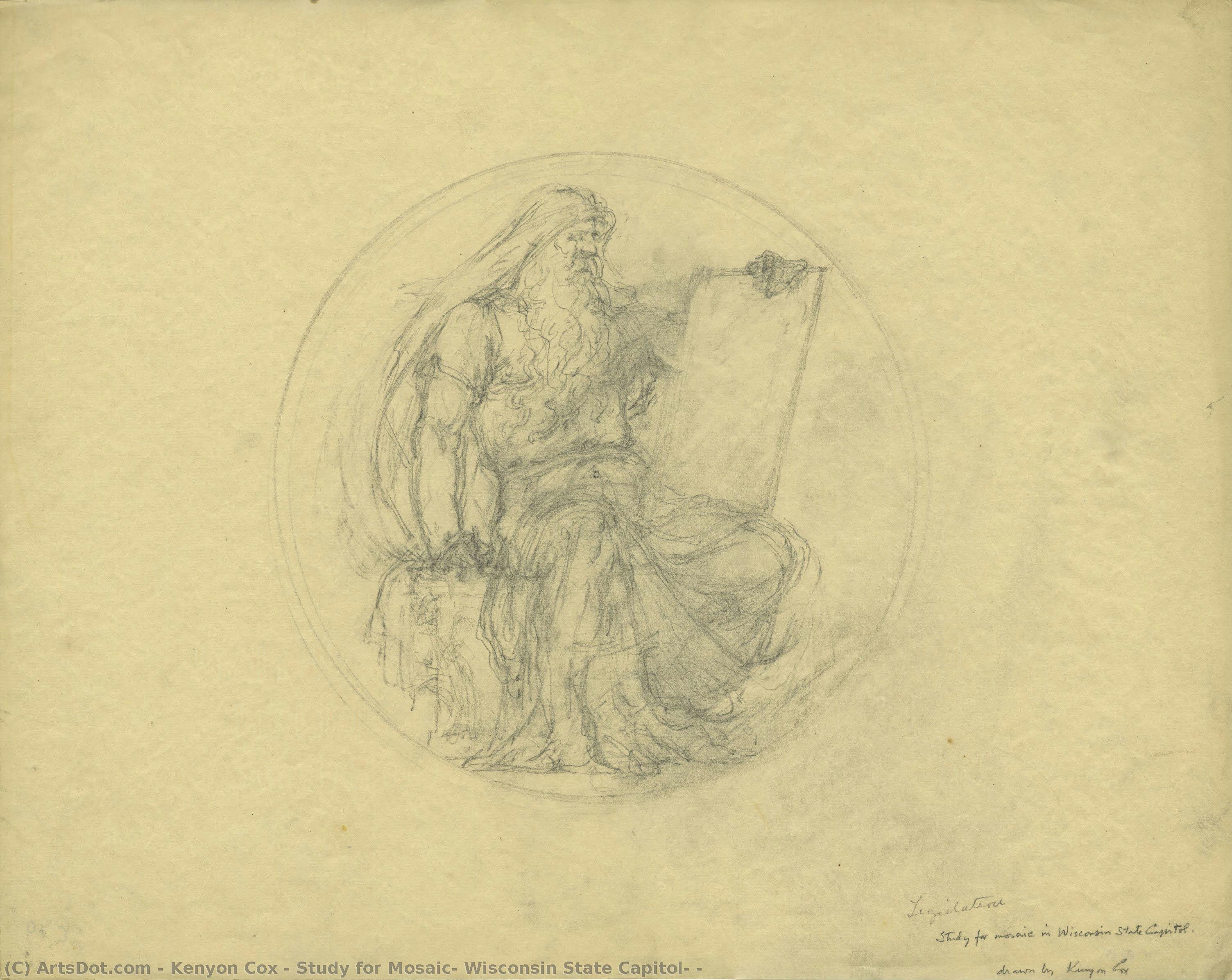 Study For Mosaic, Wisconsin State Capitol, — Kenyon Cox