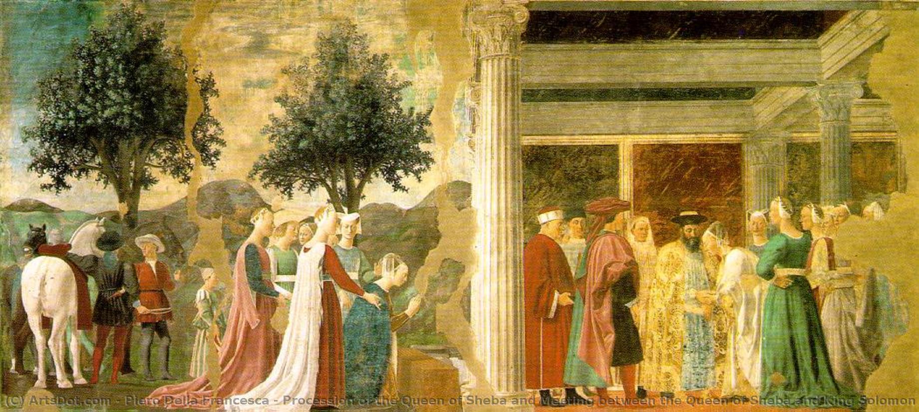 Procession Of The Queen Of Sheba And Meeting Between The Queen Of Sheba And King Solomon — Piero Della Francesca
