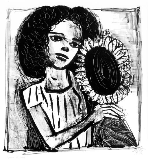 Girl With Sunflower — Otto Dix