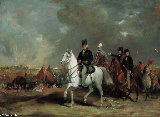 The Viscount Hardinge, Governor-general Of India Accompanied By His Two Sons And Colonel Wood On The Battle Field Of Ferozedshah — Sir Francis Grant