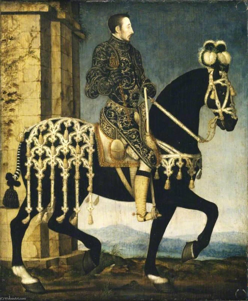 Henry Ii Of France On Horseback — François Clouet