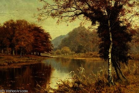 A Woodland Pool In Autumn — Edward Wilkins Waite