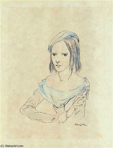 Jeune Fille En Bleu — Léonard Tsuguharu Foujita