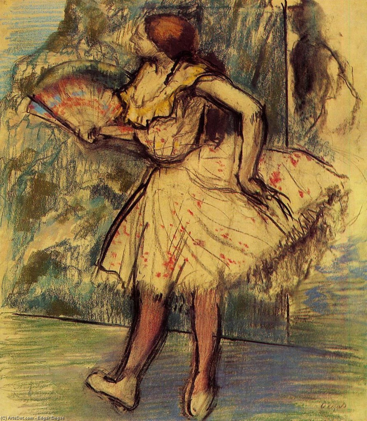 Dancer With A Fan — ヒラール・ジェームズ・エドガー・デガス