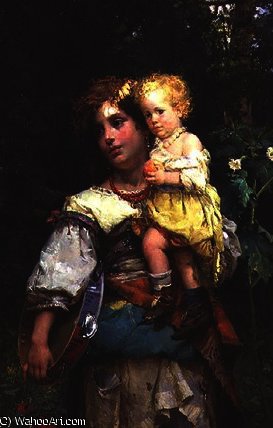 Woman And Child — Cesare Auguste Detti