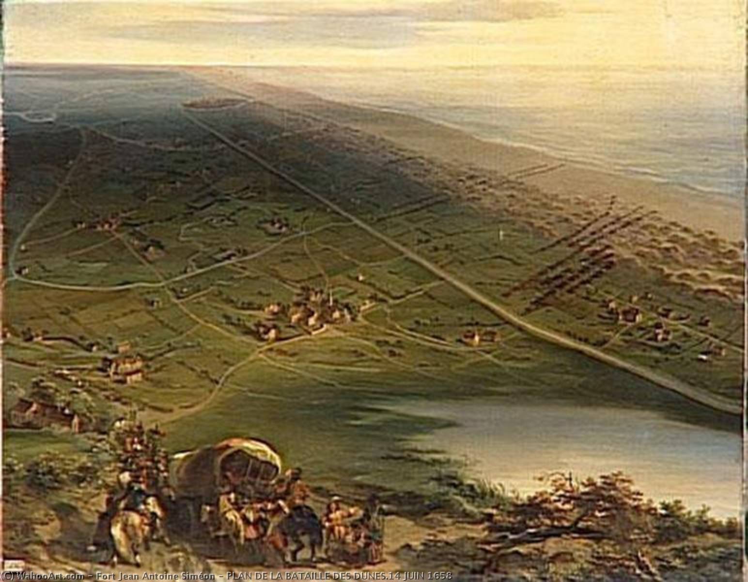 Plan De La Bataille Des Dunes.14 Juin 1658 — Fort Jean Antoine Siméon
