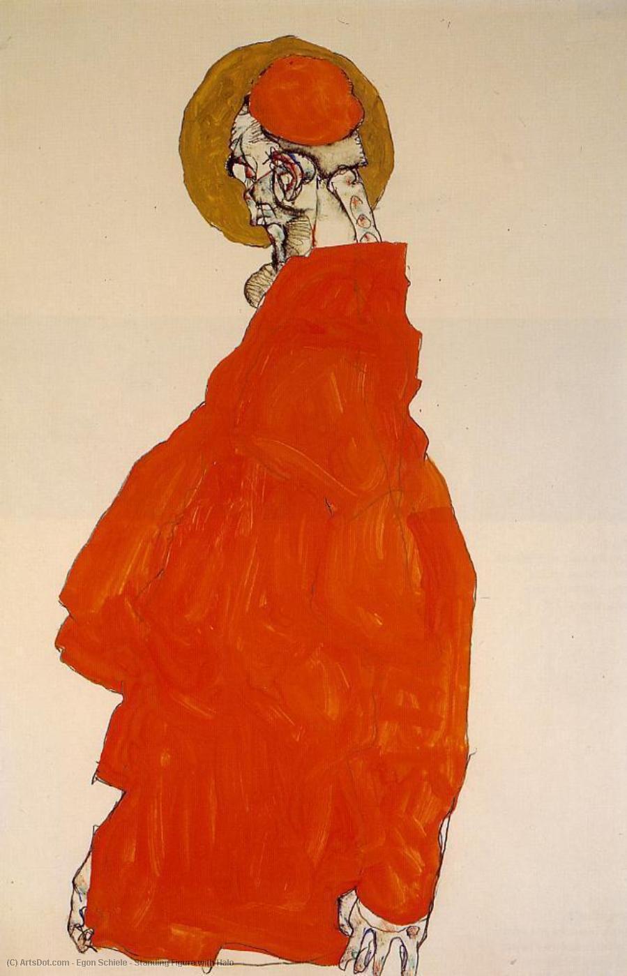 Stehende Figur Mit Heiligenschein — Egon Schiele