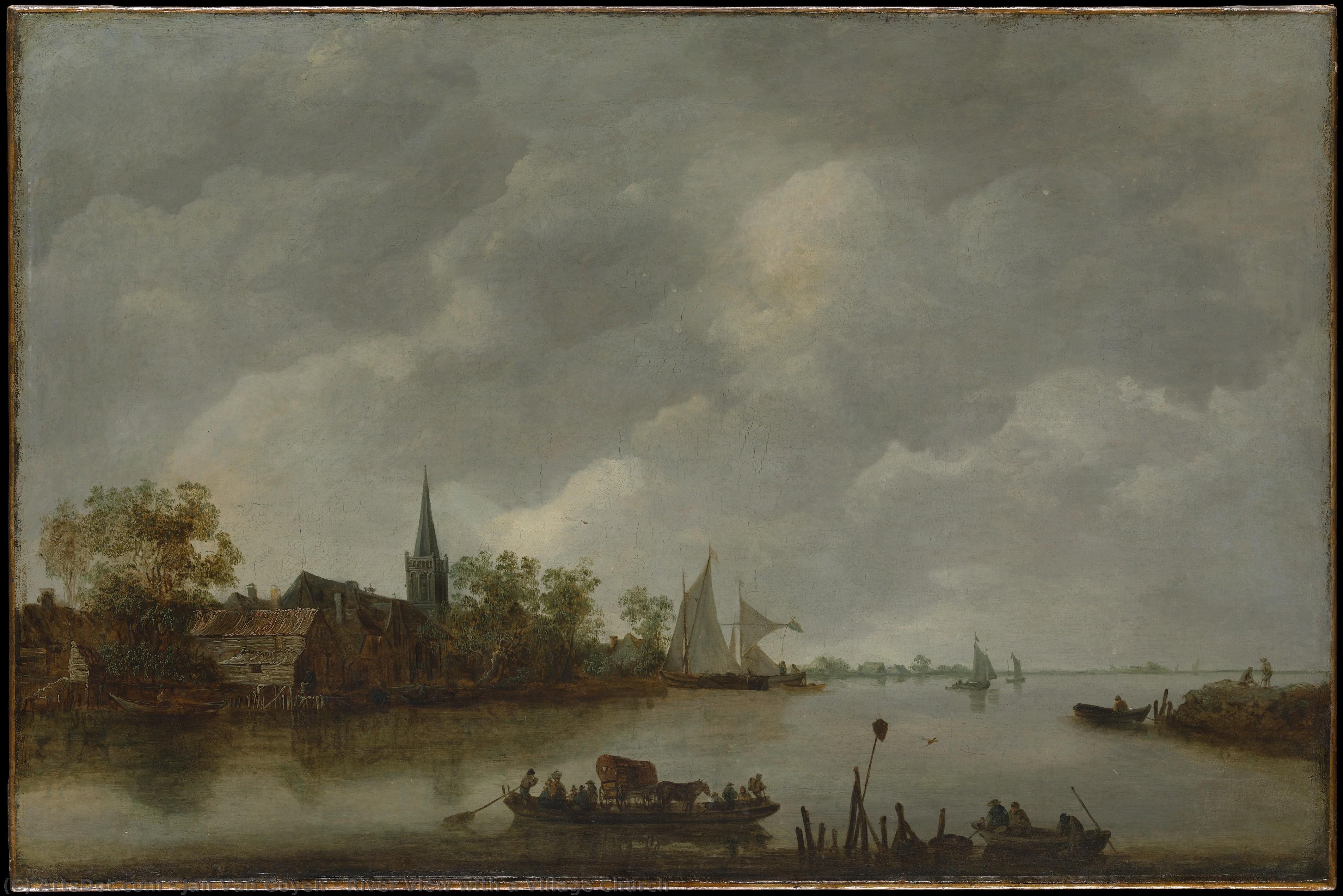 River View With A Village Church — Jan Josephszoon Van Goyen