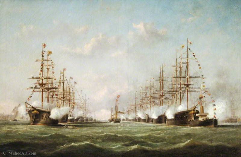 The Shah Of Persia Reviewing The Fleet — Arthur Wellington Fowles