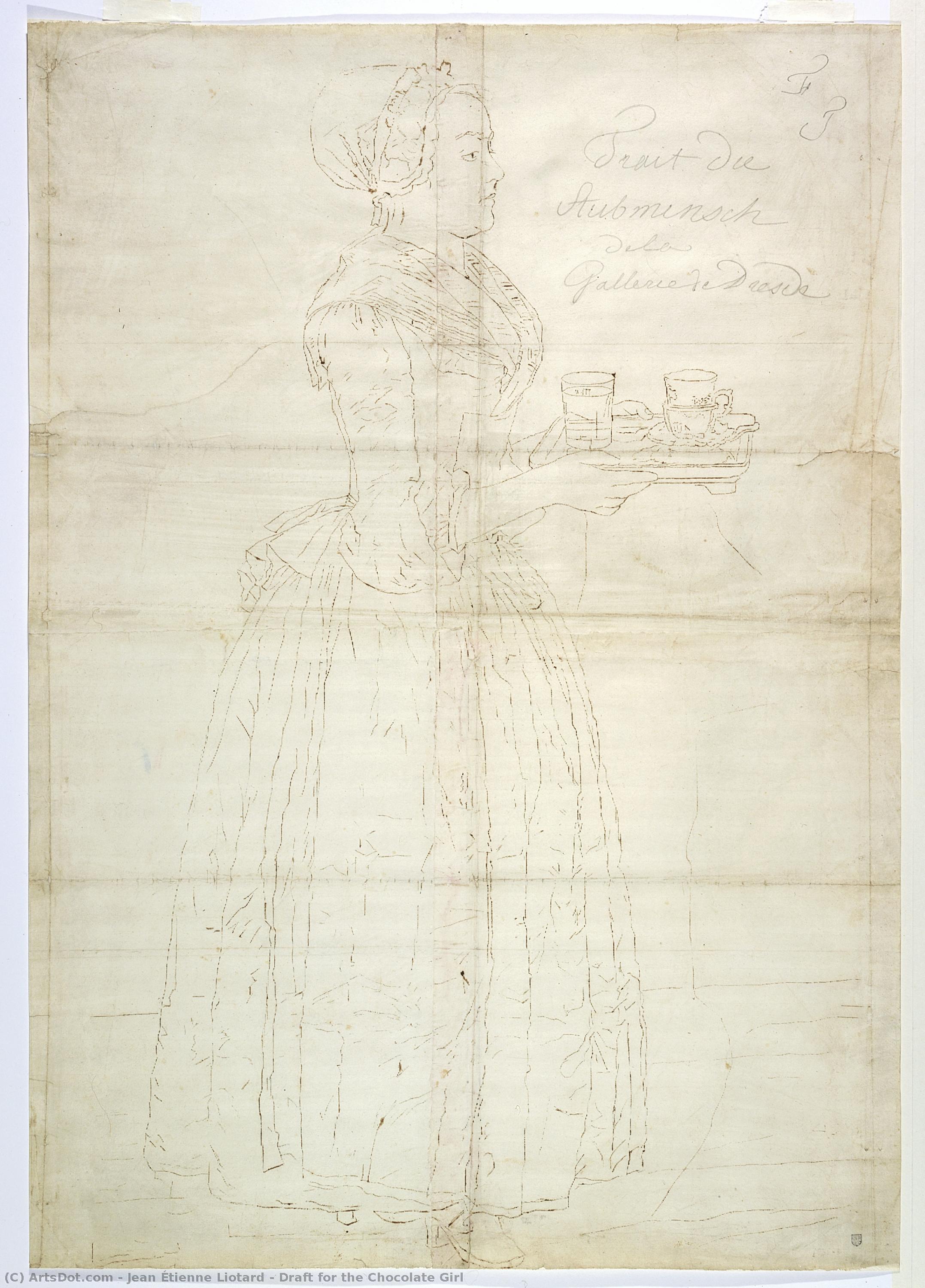 Draft For The Chocolate Girl — Jean-étienne Liotard