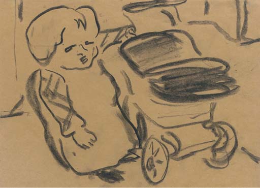 Child With Baby Carriage — Ernst Ludwig Kirchner
