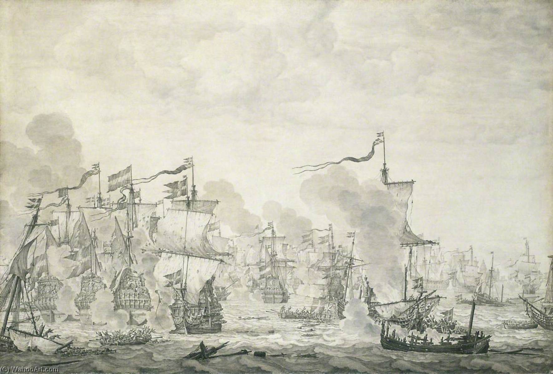 The Battle Of The Sound, 8 November 1658 — Willem Van De Velde The Elder