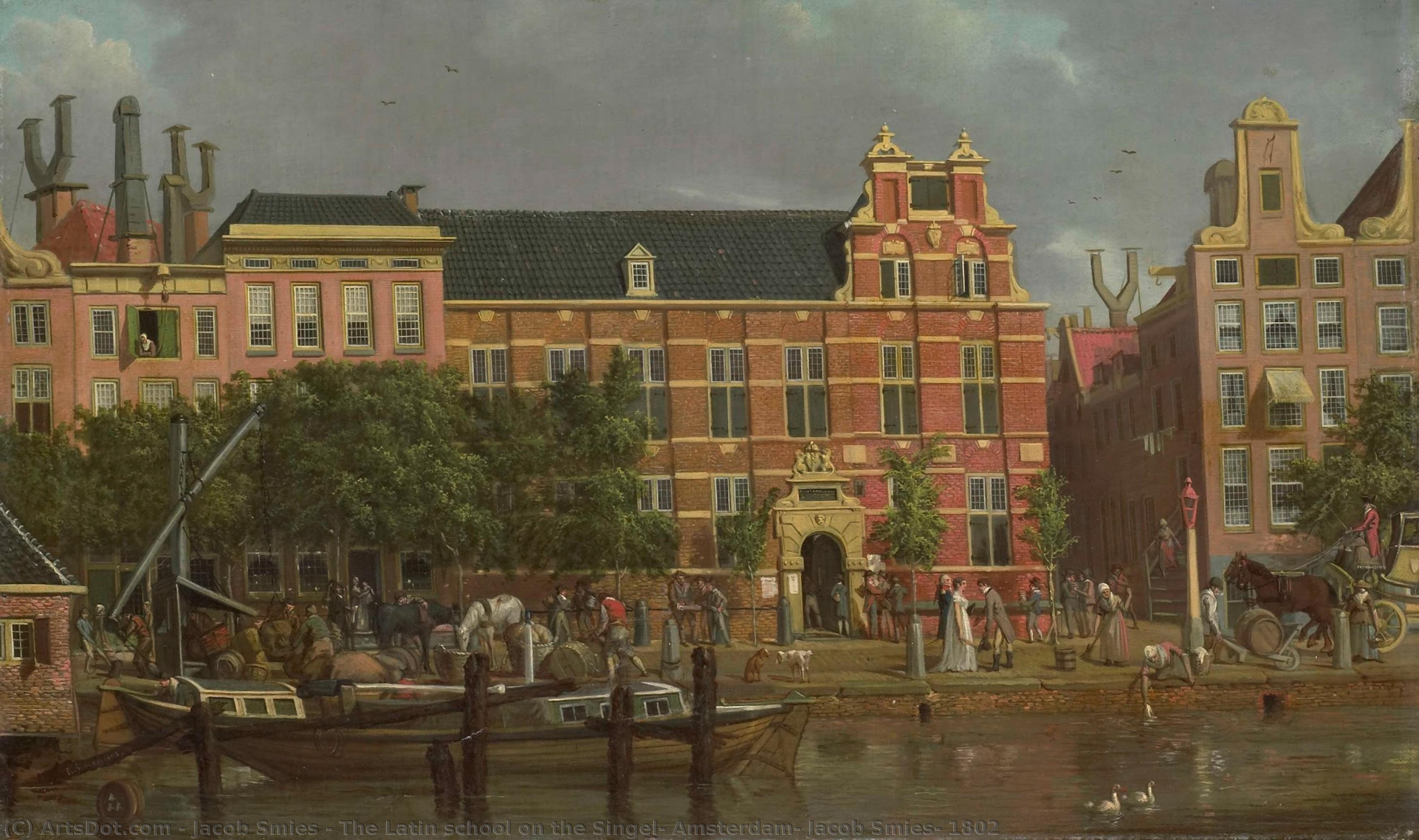 The Latin School On The Singel, Amsterdam, Jacob Smies, 1802 — Jacob Smies