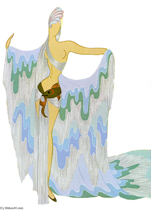 Water At The Bal Tabarin — Erté