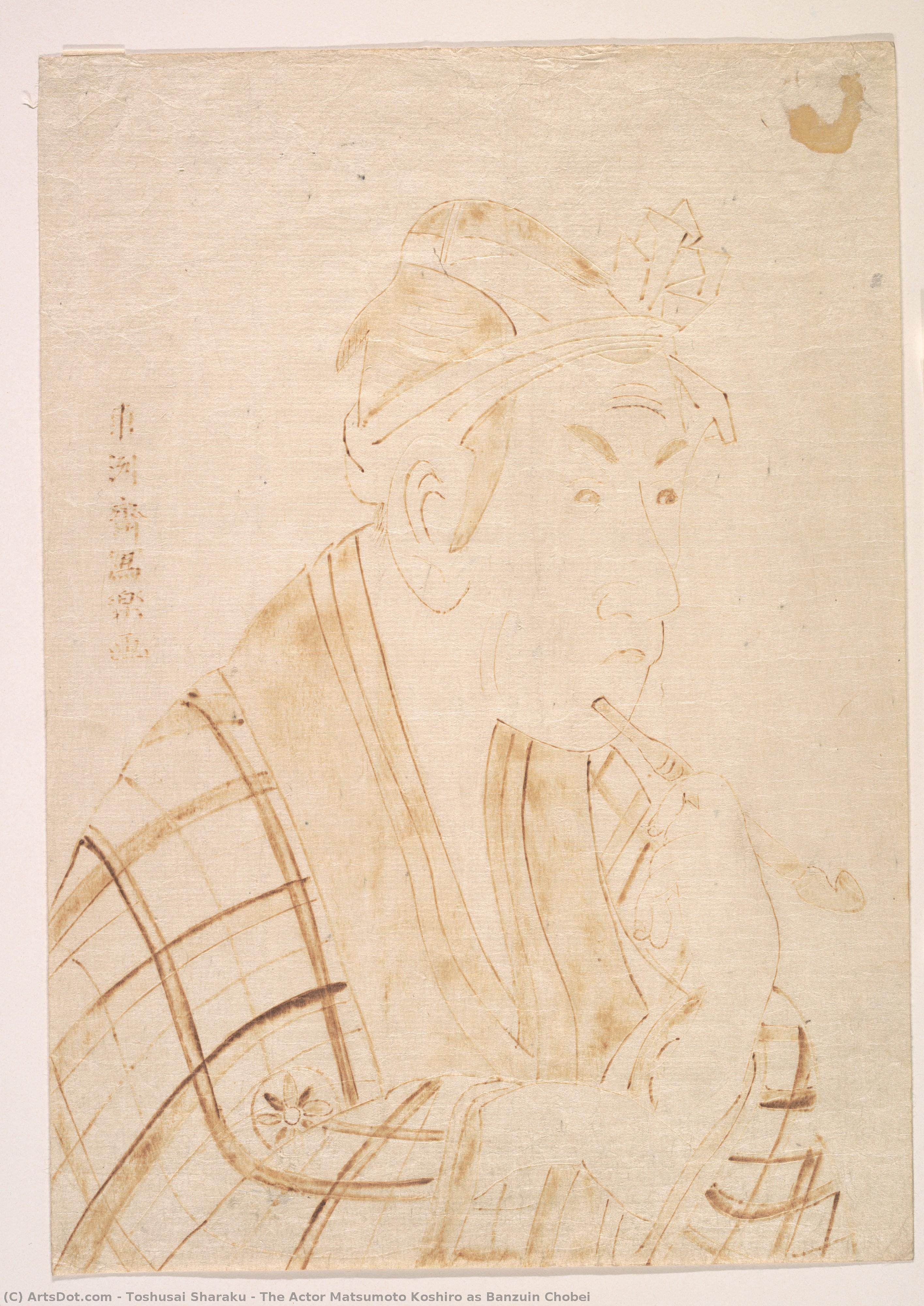 The Actor Matsumoto Koshiro As Banzuin Chobei — Tošusai Šaraku