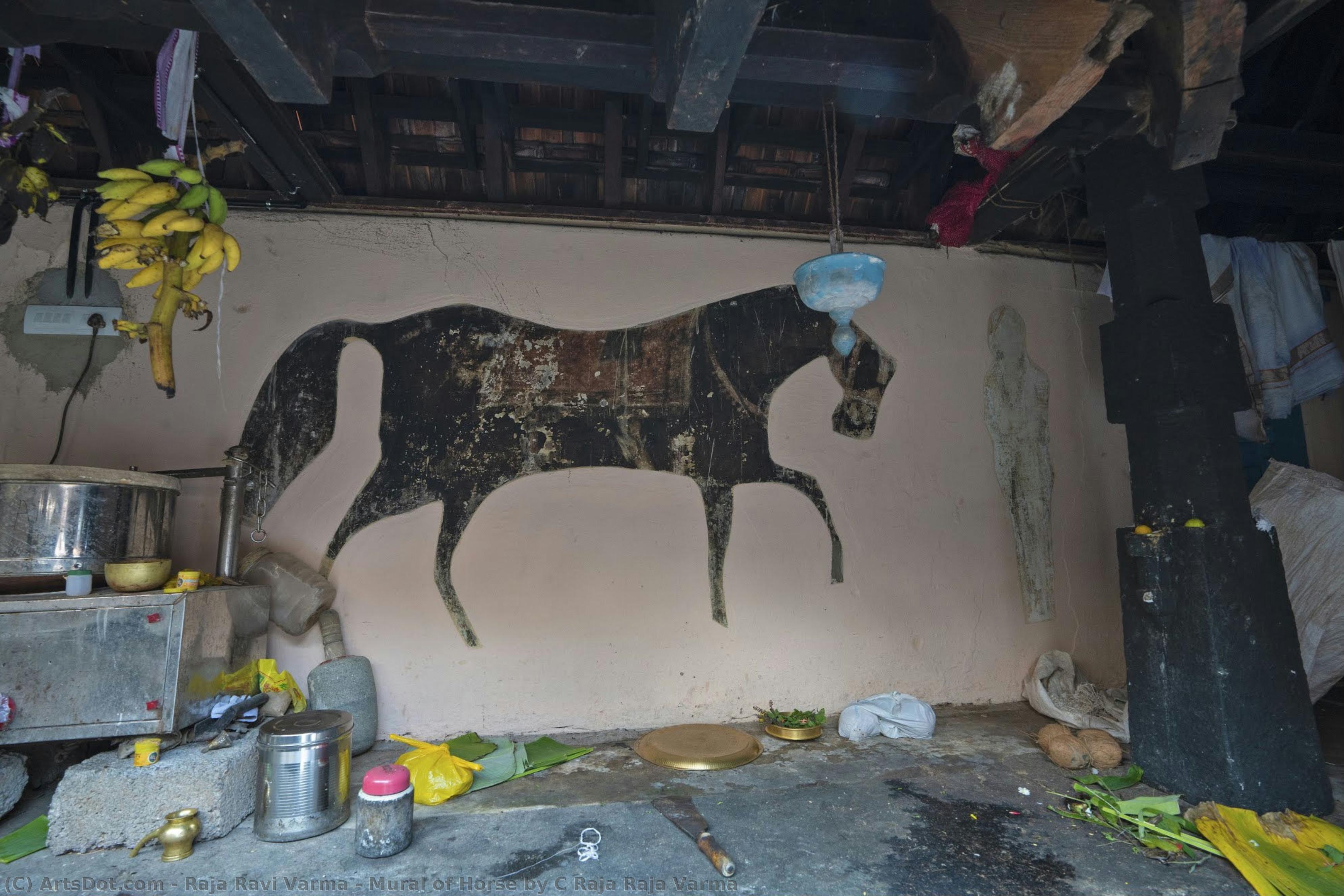 Mural Of Horse By C Raja Raja Varma — Raja Ravi Varma