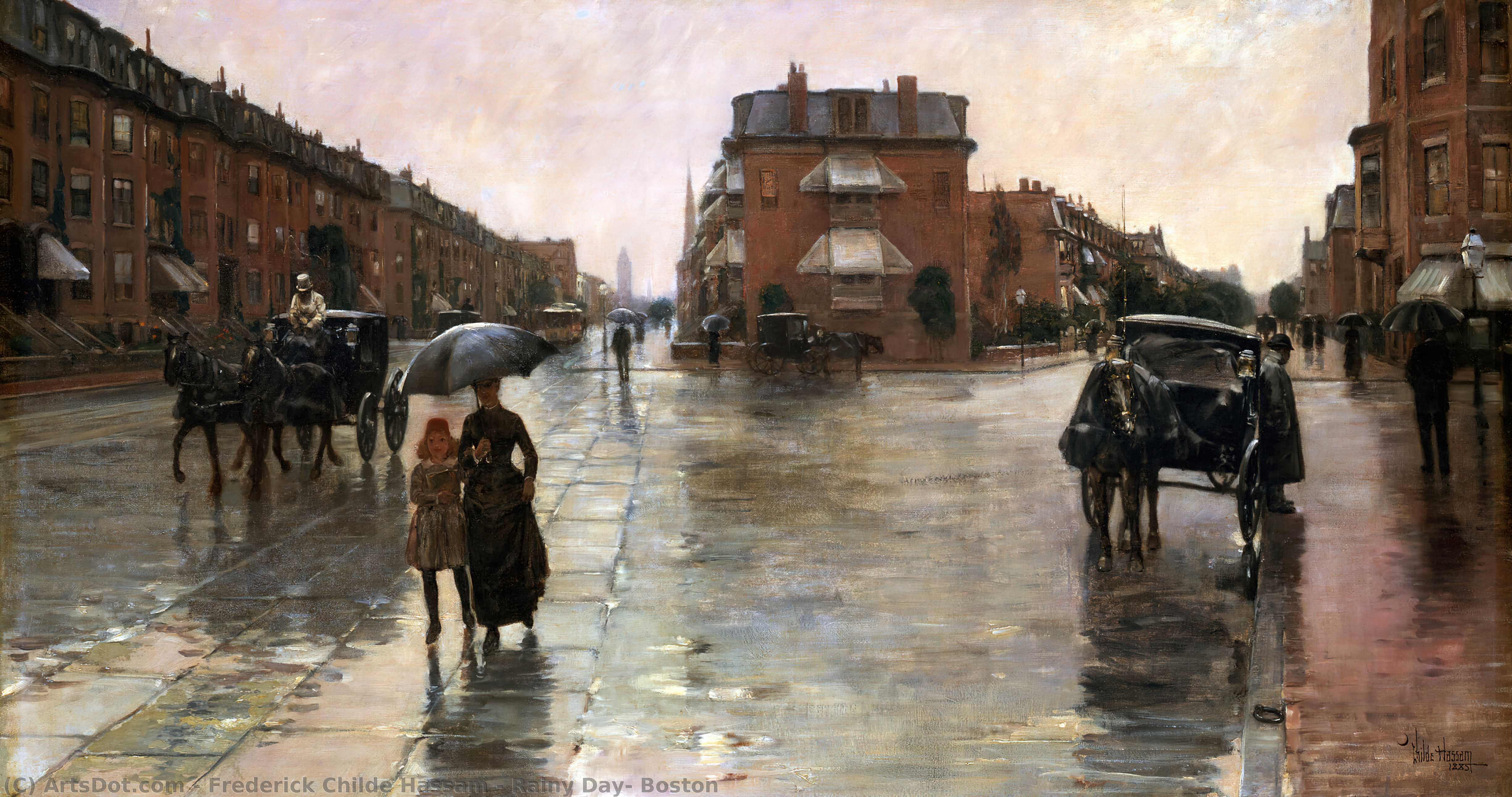Rainy Day, Boston — フレデリック・チルド・ハッサム