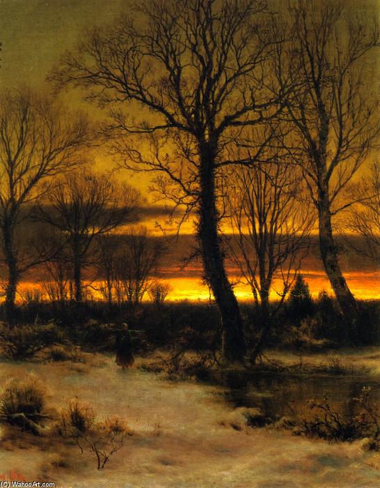 Winter (also Known As Sunset In The Forest) — Louis Remy Mignot