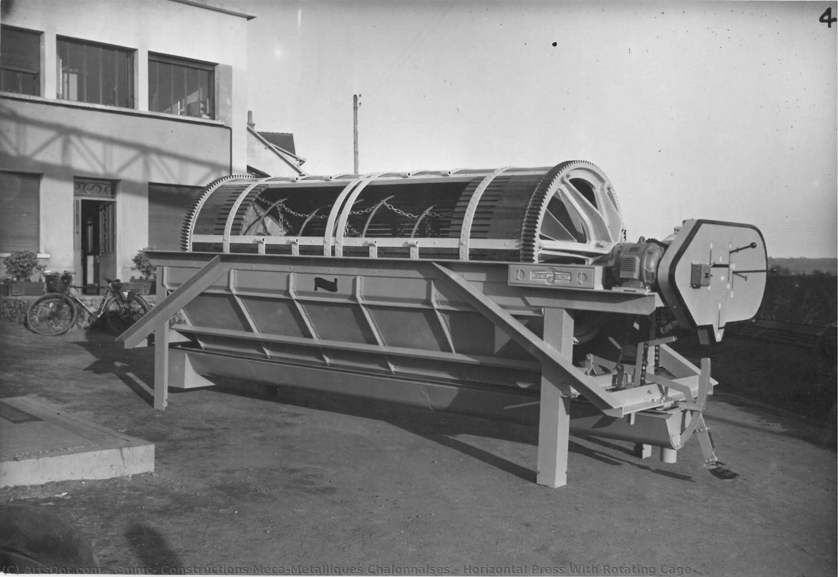 Horizontal Press With Rotating Cage — Cmmc, Constructions Méca-métalliques Chalonnaises