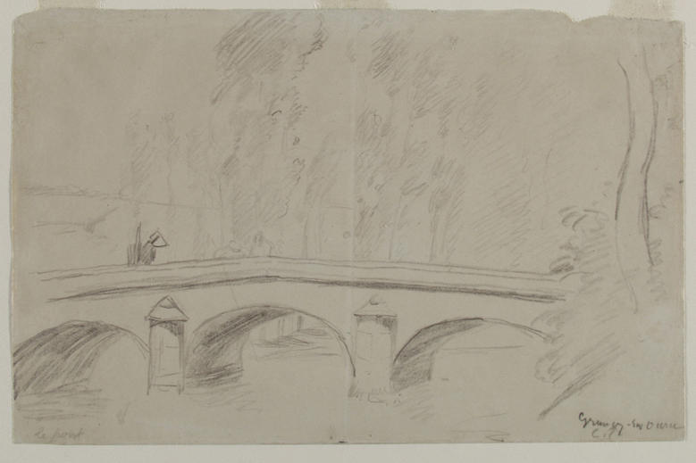 Le Pont De Grancey-sur-ource — Camille Pissarro