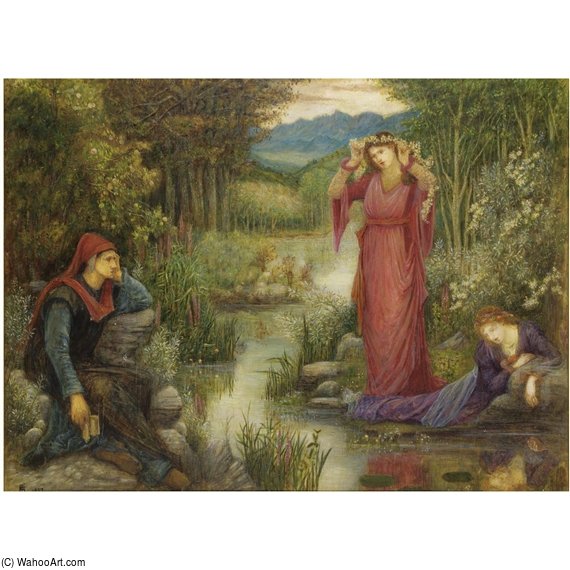 Dante's Vision Of Leah And Rachel — Marie Spartali Stillman