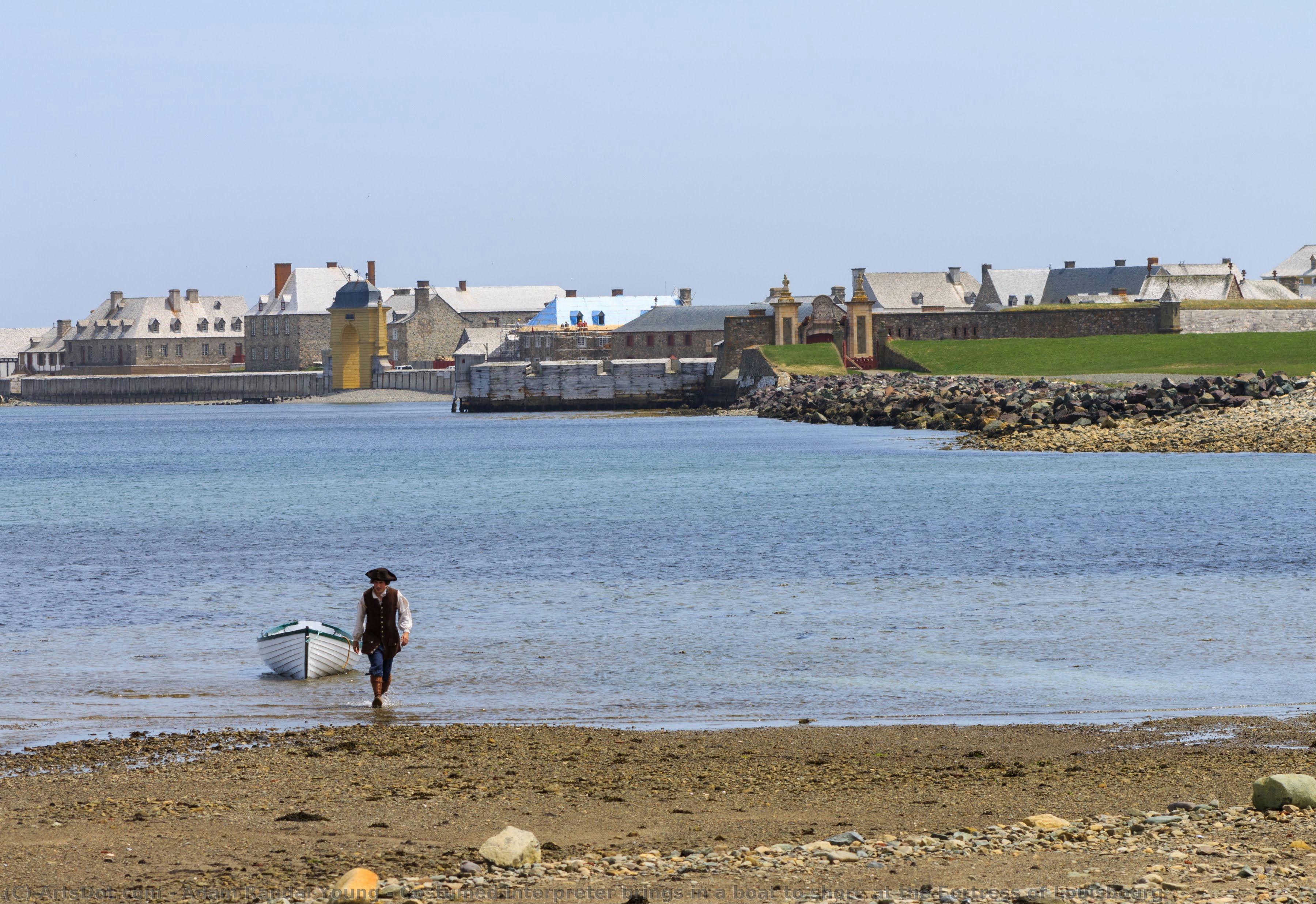 Costumed Interpreter Brings In A Boat To Shore At The Fortress Of Louisbourg — Adam Randal Young