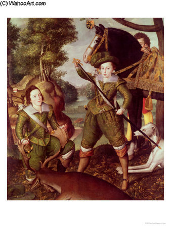 Peake Henry Prince Of Wales And Robert Devereux 3rd Earl Of Essex Circa — Robert Peake The Elder