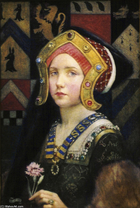 Head Of A Tudor Girl — Eleanor Fortescue Brickdale