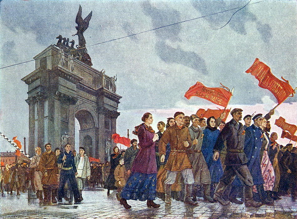 October Slogans Of Peace In The Neva Gate — Aleksandr Deyneka