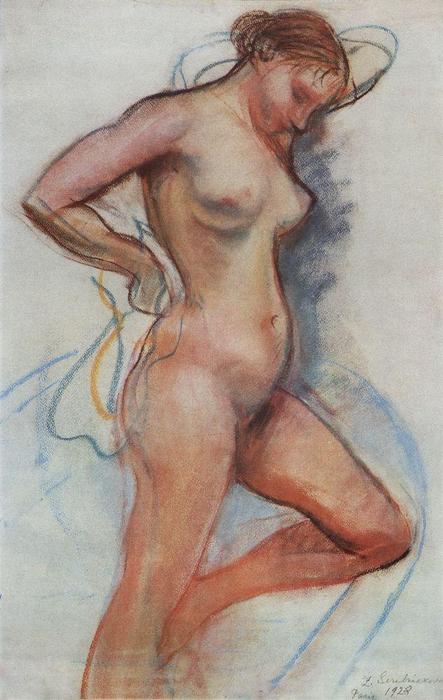 Emerging From The Bath — Zinaida Serebriakova