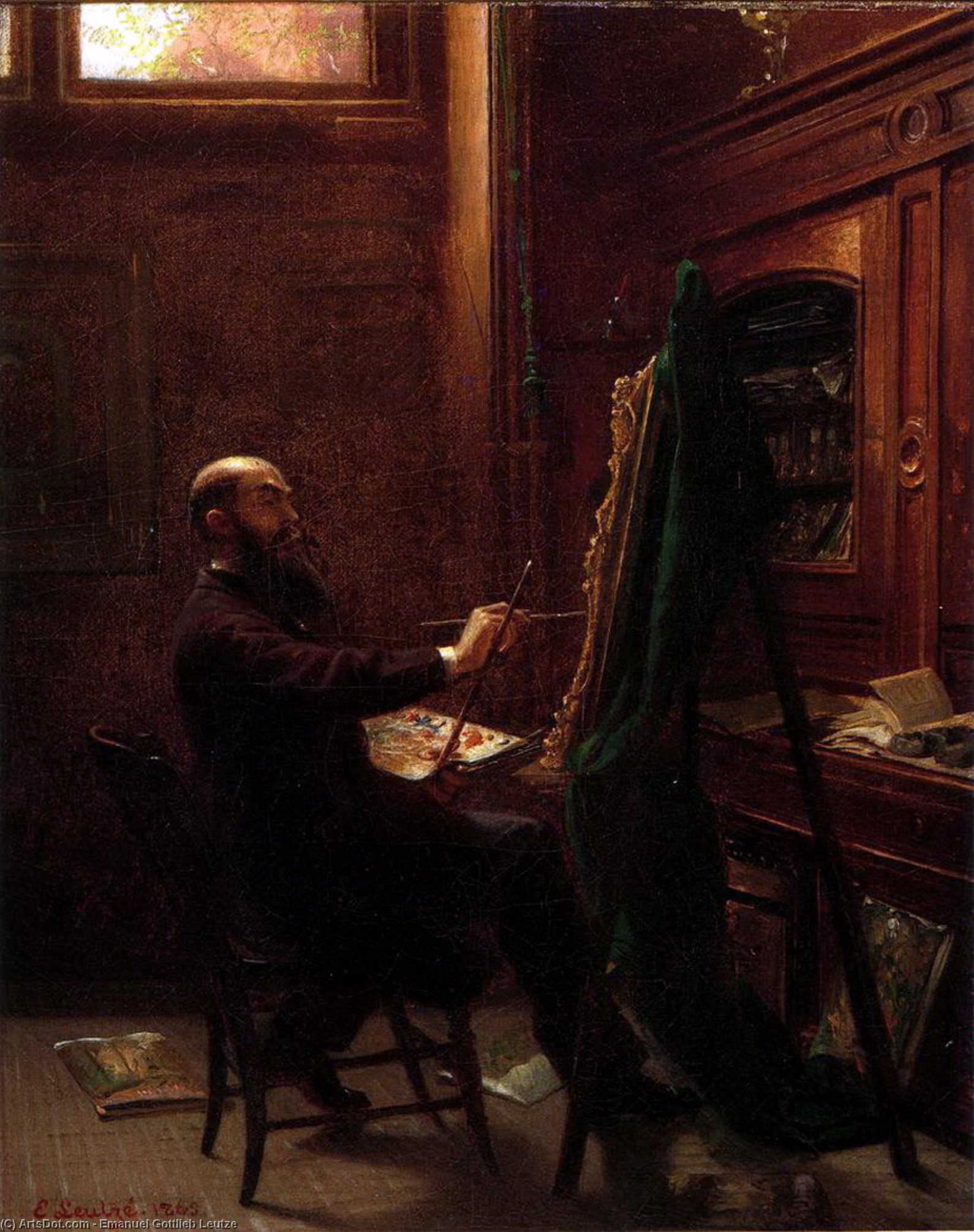 Worthington Whittredge In His Tenth Street Studio — Emanuel Gotlib Lece
