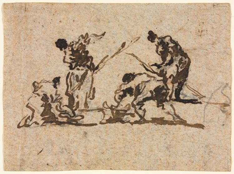 Farmers And Fisherman Working — Francesco Lazzaro Guardi
