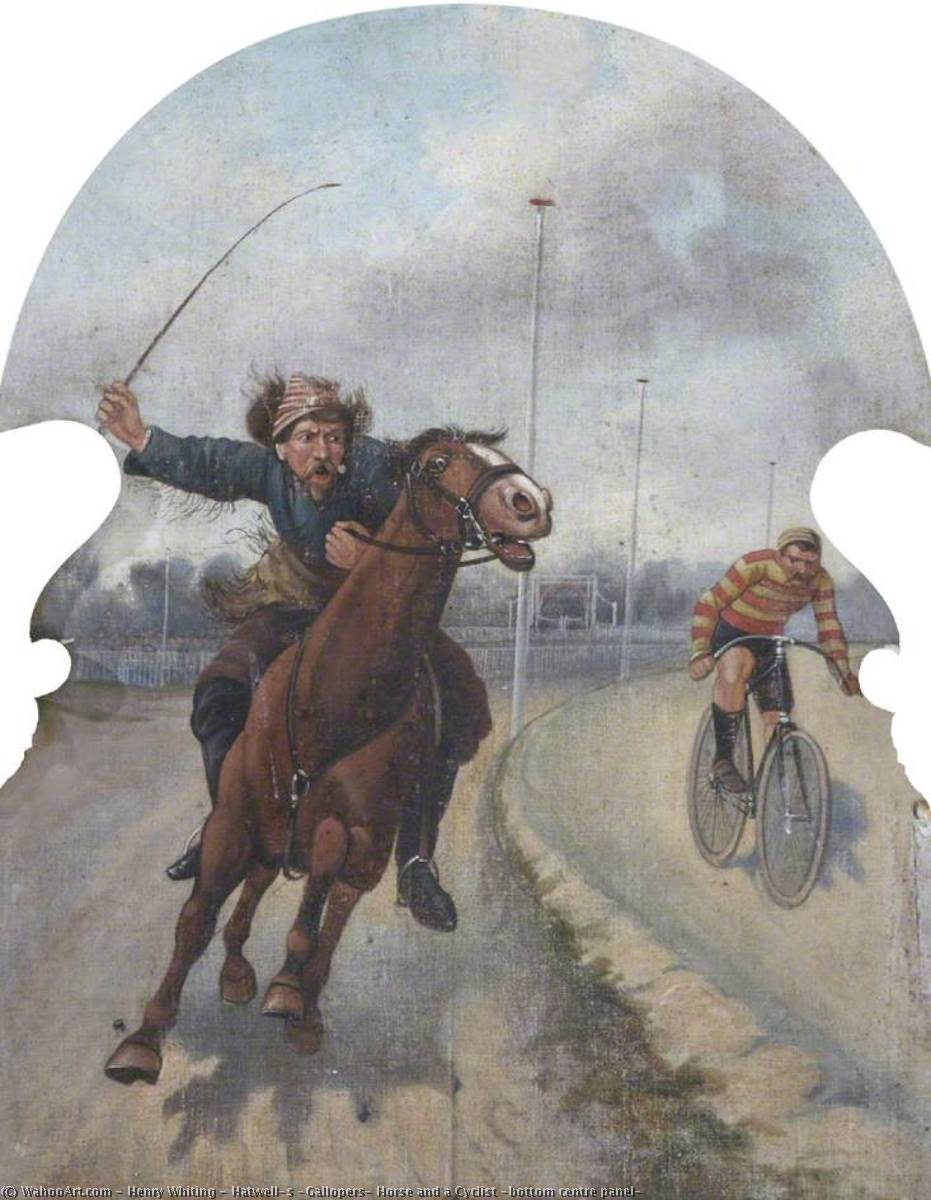 Hatwell's 'gallopers' Horse And A Cyclist (bottom Centre Panel) — Henry Whiting