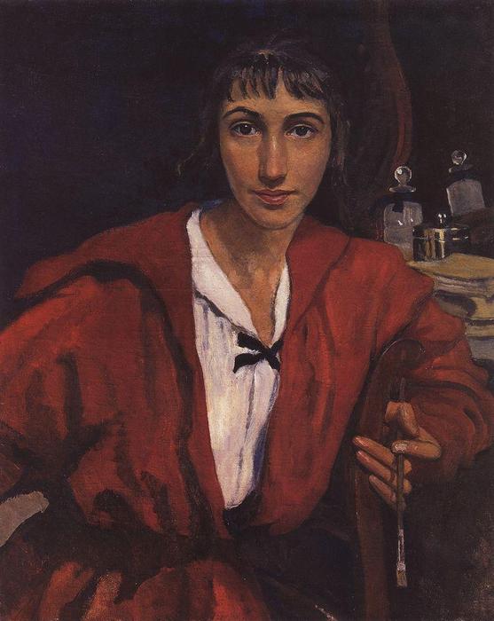 Self-portrait In Red — Zinaida Serebriakova