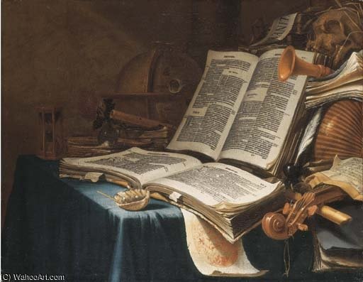 A Vanitas Still Life With A Globe — Vincent I Laurensz Van Der Vinne