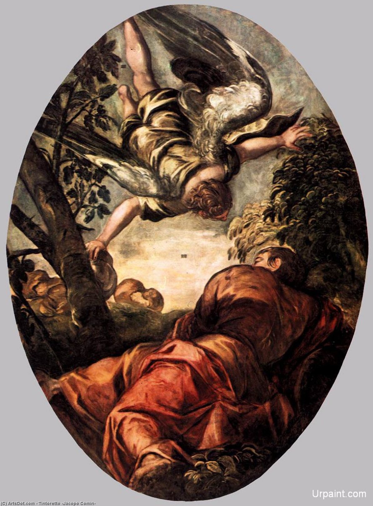 Elijah Fed By The Angel — Jacopo Tintoretto