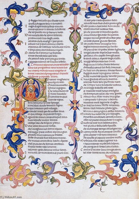 The Divine Comedy By Dante Alighieri (folio 27v) — Don Simone Camaldolese
