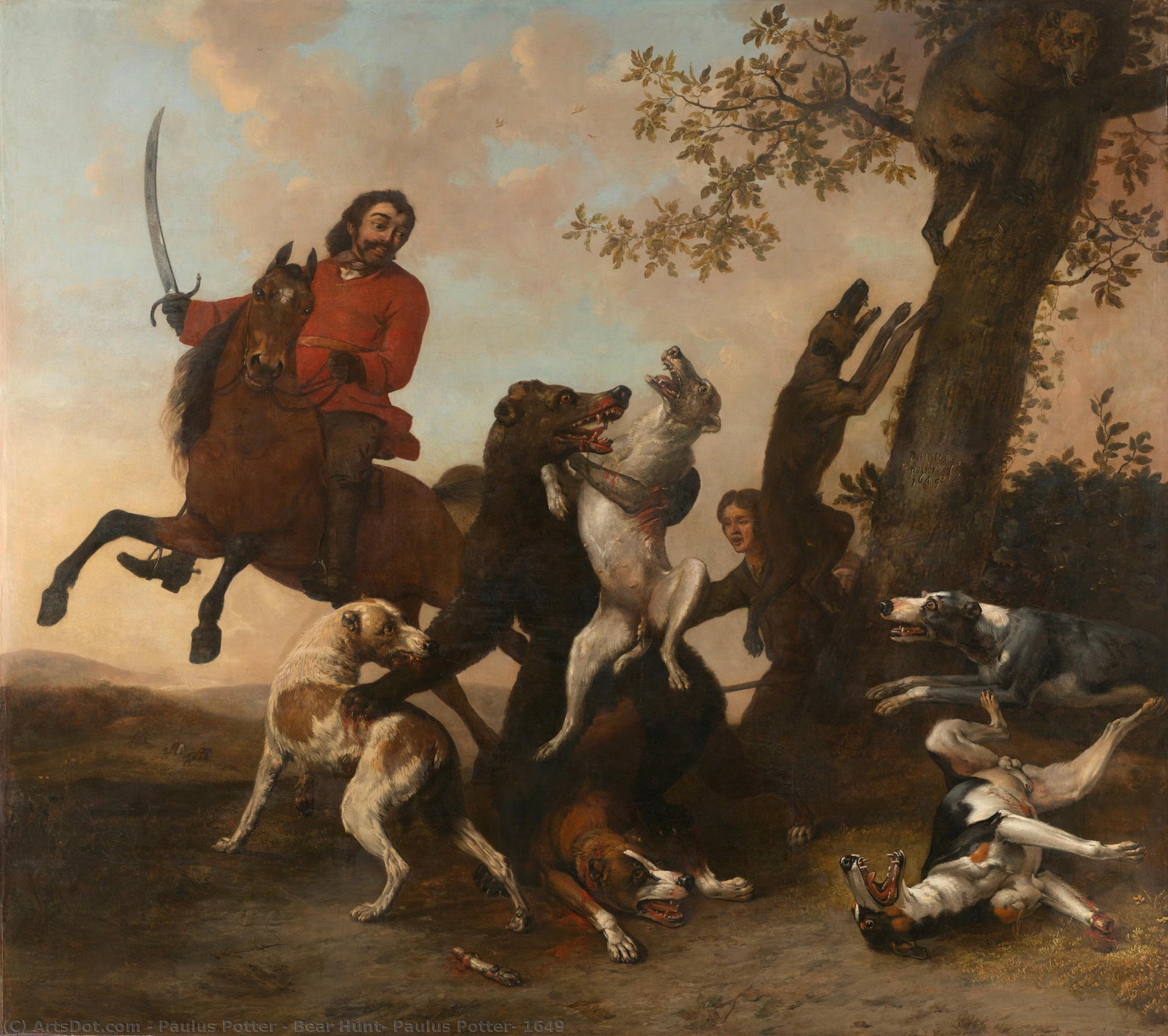 Bear Hunt, Paulus Potter, 1649 — Paulus Potter