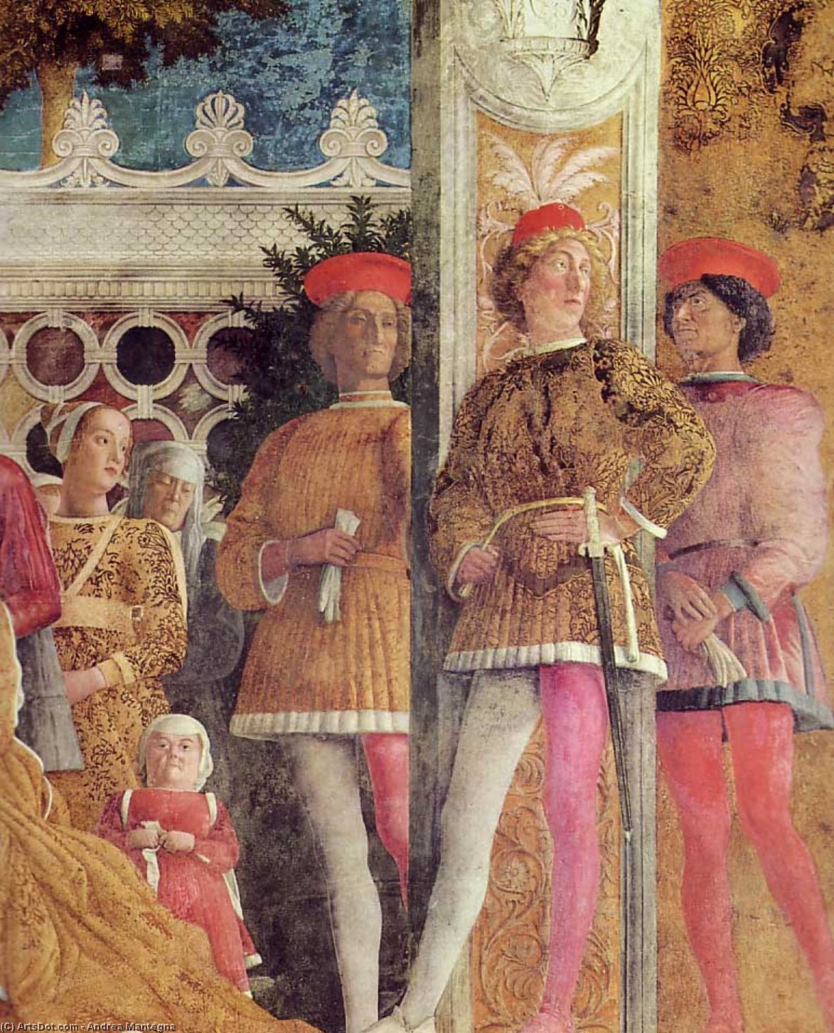 The Court Of Mantua (detail) — Андреа Мантења