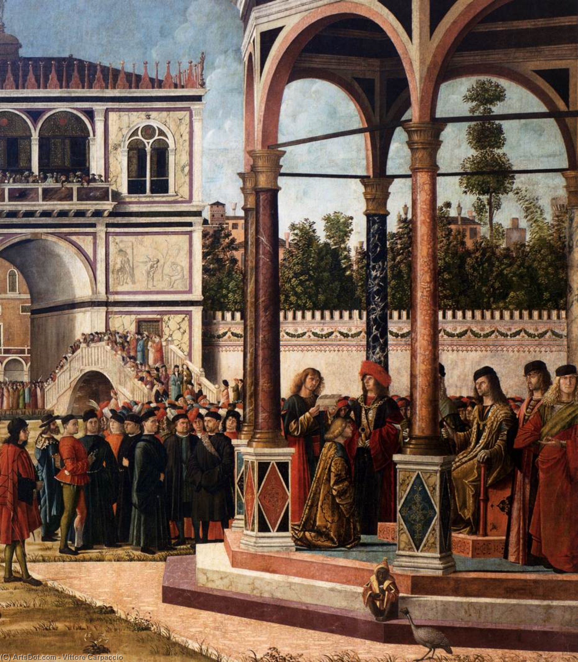 The Ambassadors Return To The English Court (detail) — Vittore Carpaccio