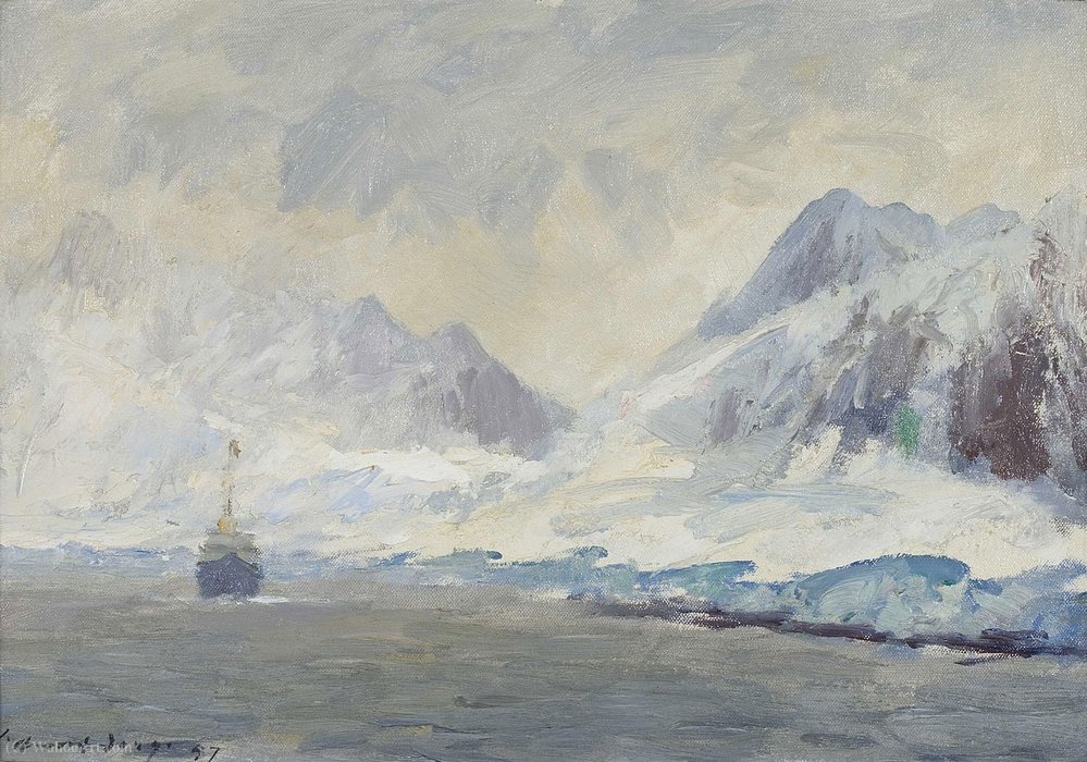 Hmy Britannia Passing Through The Neumayer Channel, (1957) — Edward Seago