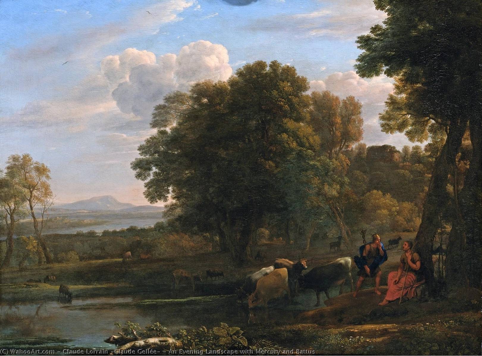 An Evening Landscape With Mercury And Battus — クロード・ロラン