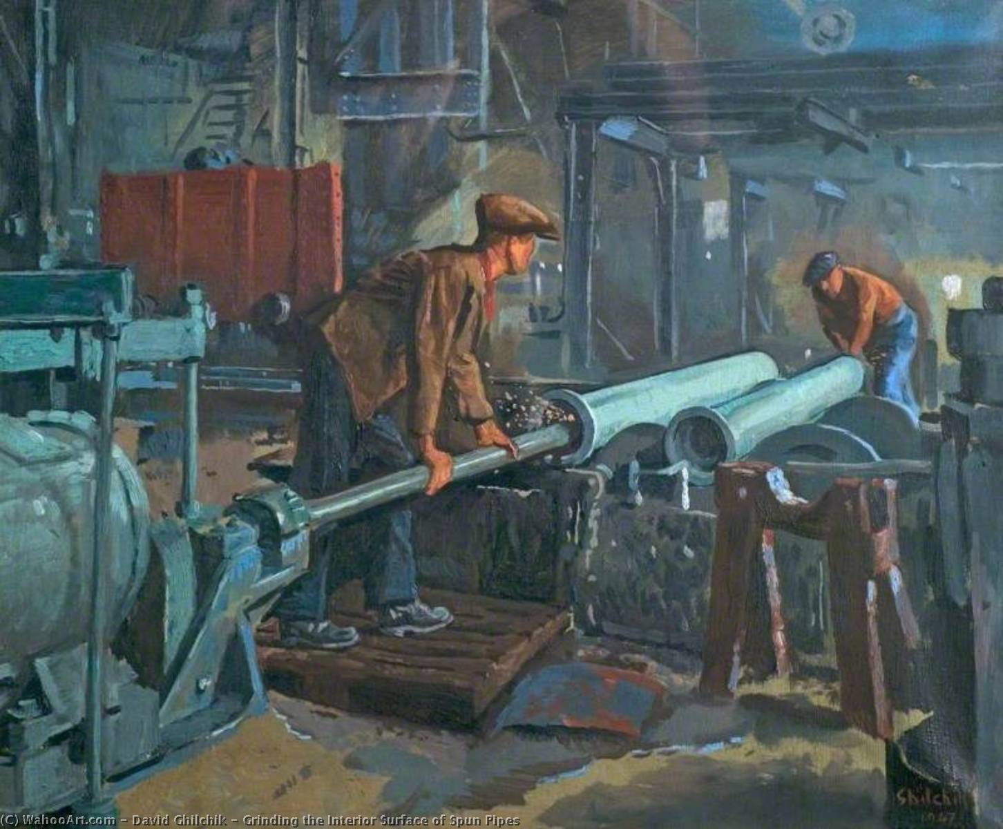 Grinding The Interior Surface Of Spun Pipes — David Ghilchik