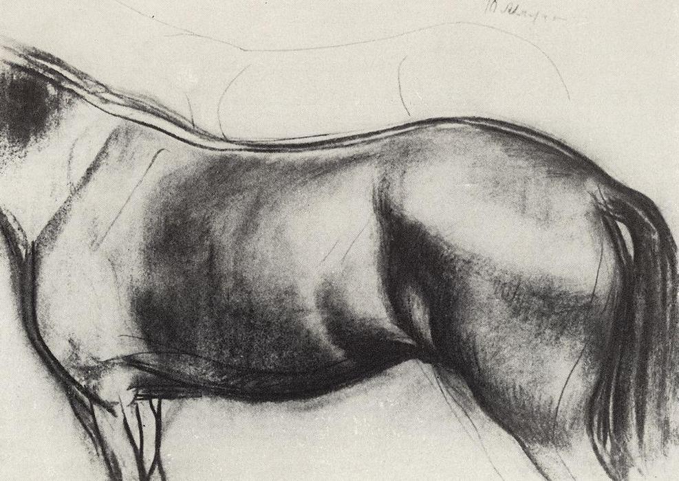 Sketch For The Painting Bathing The Red Horse — Kuzma Petrov-vodkin