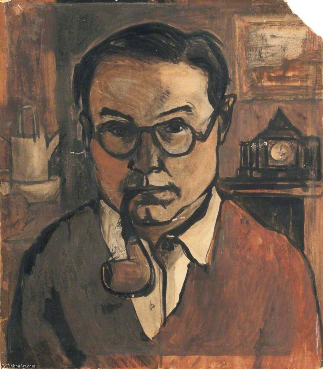 Self Portrait With A Pipe — William Hallé